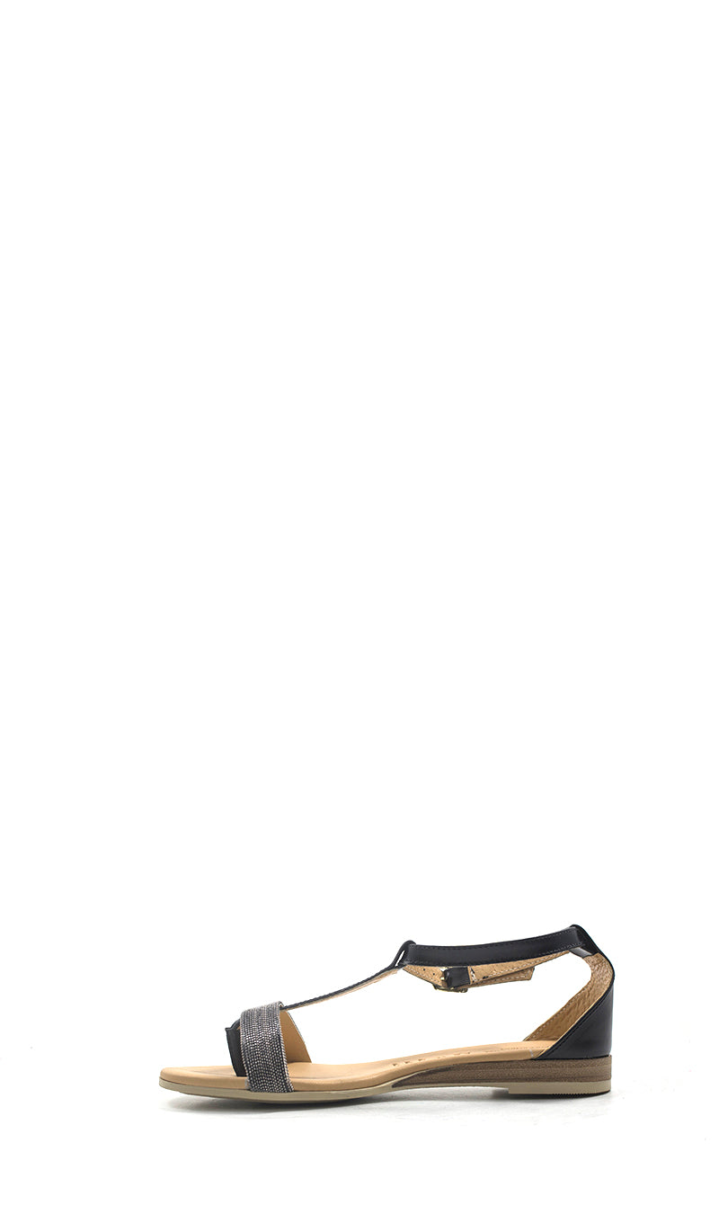OLIVIA POSTER Sandalo donna nero in pelle