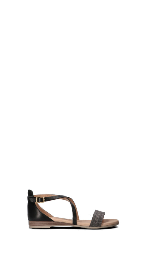 OLIVIA POSTER Sandalo donna nero/grigio in pelle