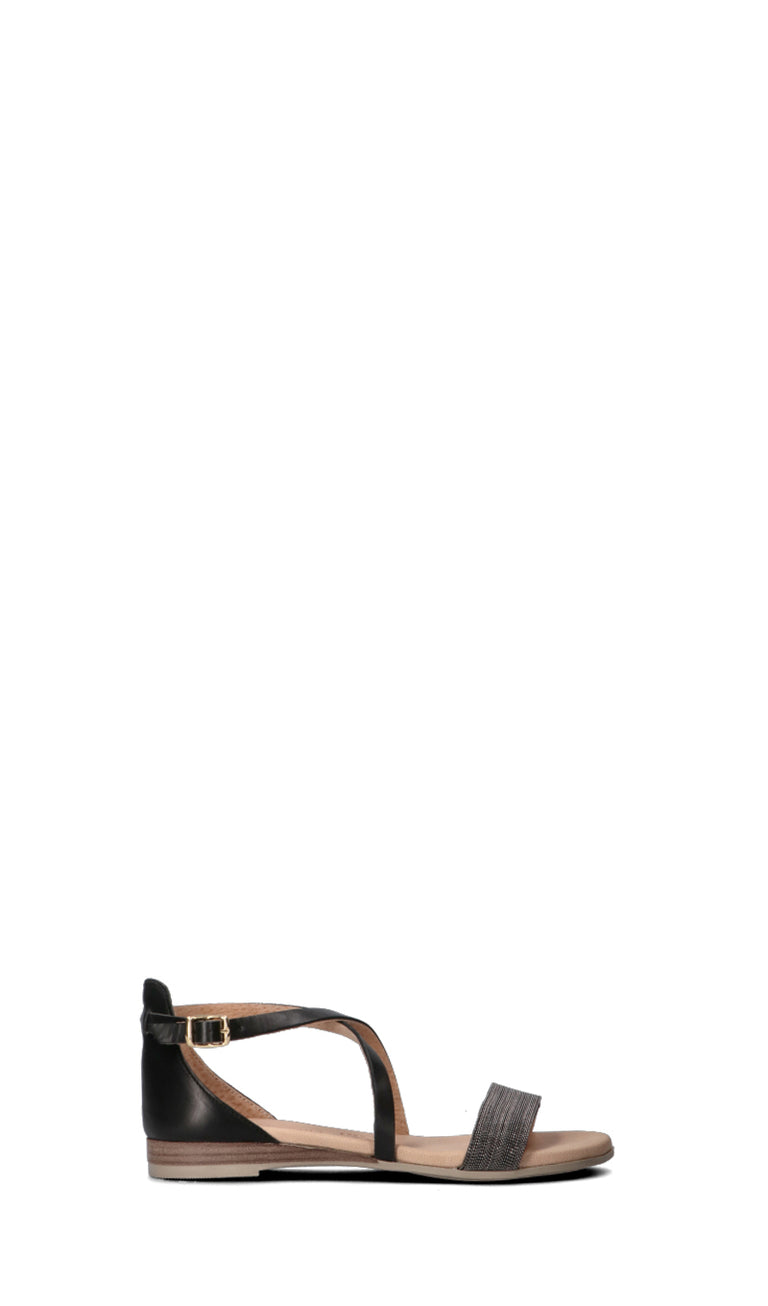 OLIVIA POSTER Sandalo donna nero/grigio in pelle