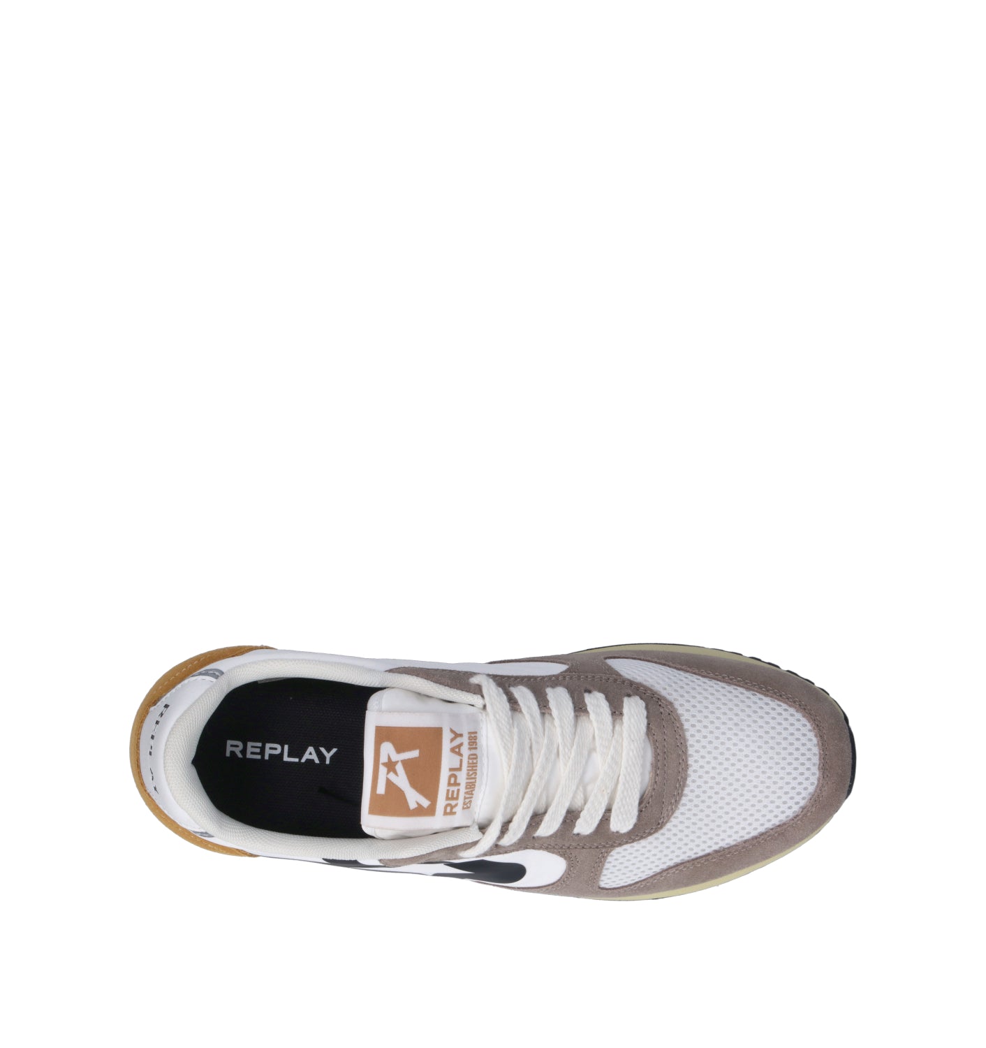 REPLAY Sneaker uomo bianca in tessuto e materiale sintetico. Il design dinamico è caratterizzato da