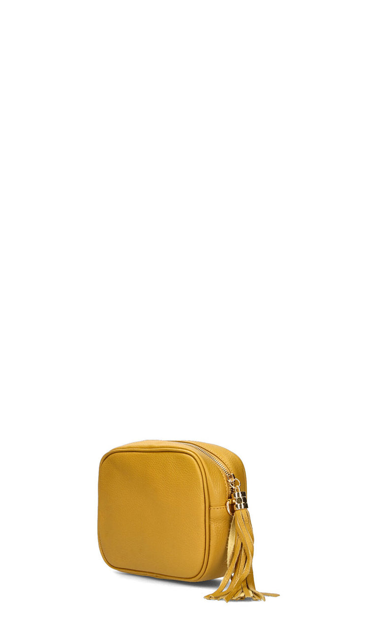 REBECCA VAN DIK Borsa tracolla gialla in pelle