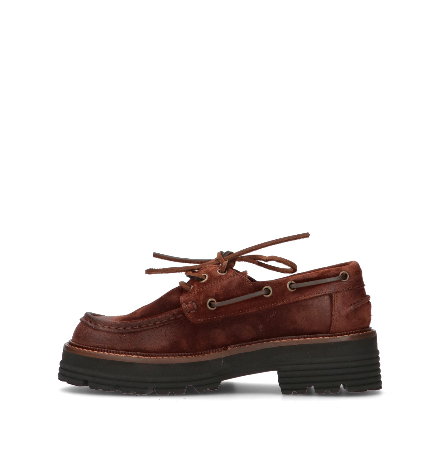 REBECCA VAN DIK Scarpa barca donna marrone in suede