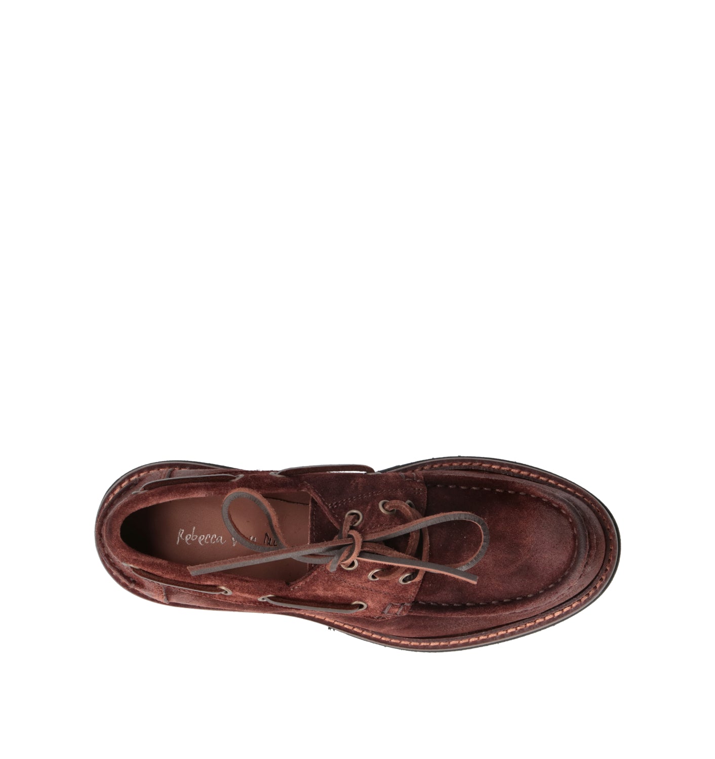 REBECCA VAN DIK Scarpa barca donna marrone in suede