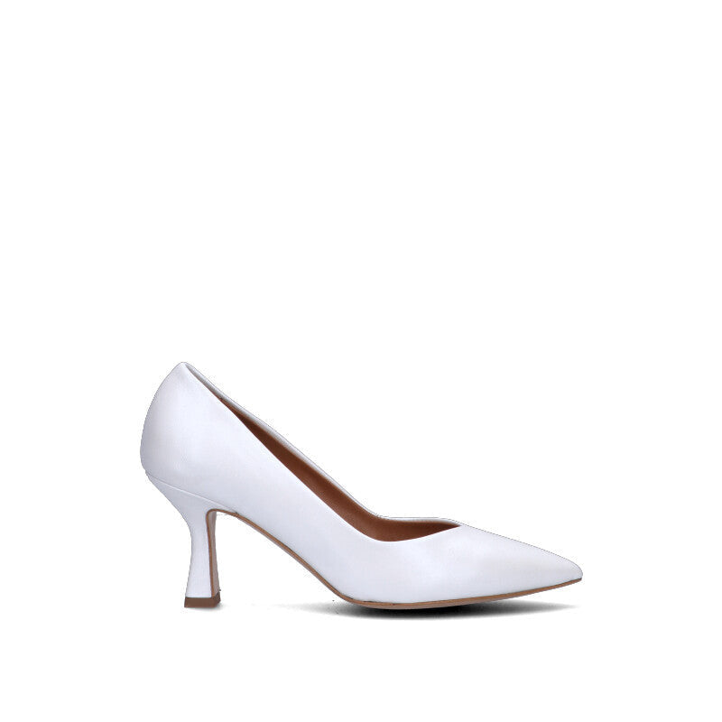 REBECCA VAN DIK Décolleté donna bianco in pelle
