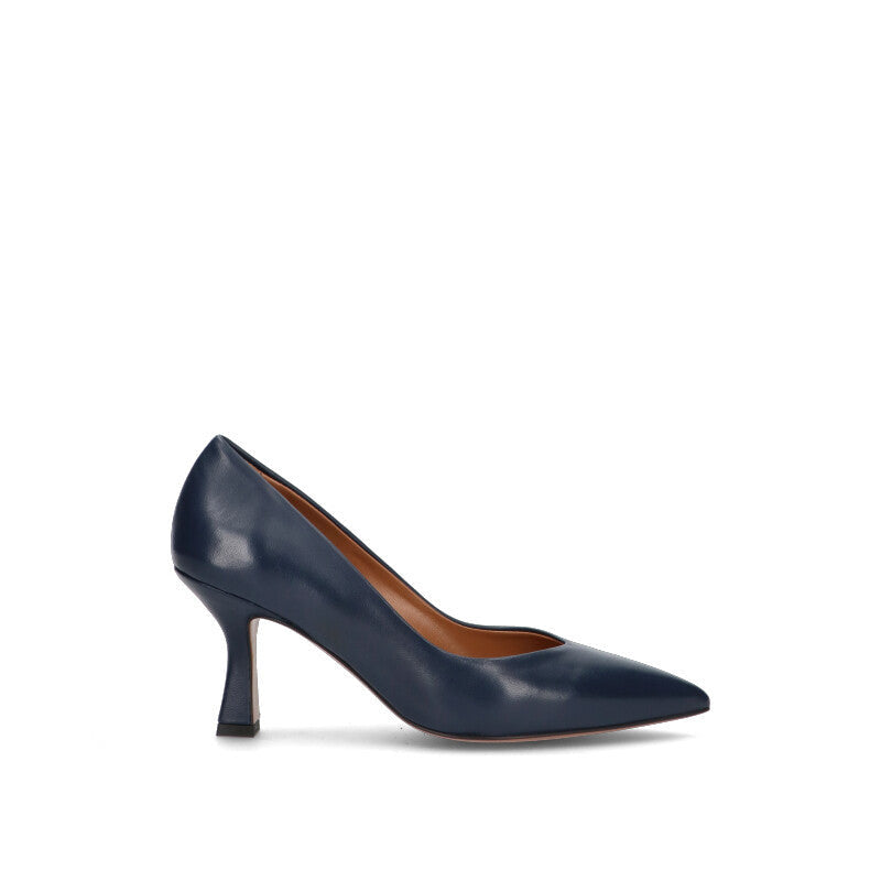 REBECCA VAN DIK Décolleté donna blu in pelle