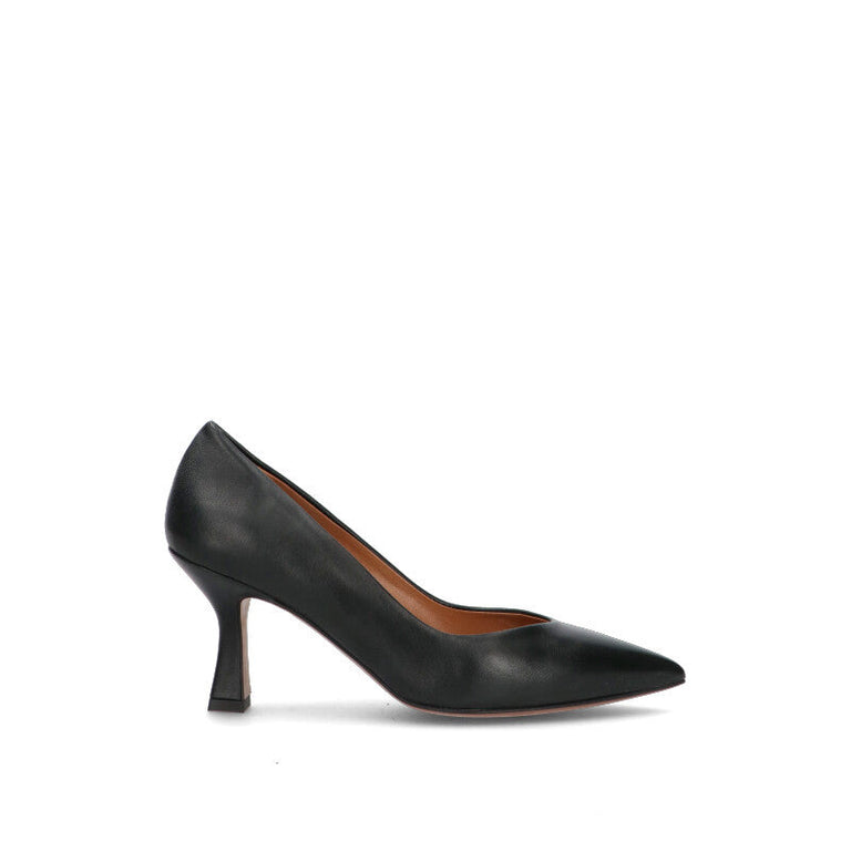 REBECCA VAN DIK Décolleté donna nero in pelle