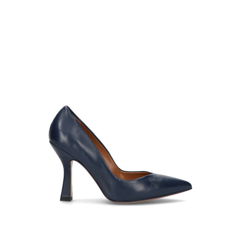 REBECCA VAN DIK Décolleté donna blu in pelle