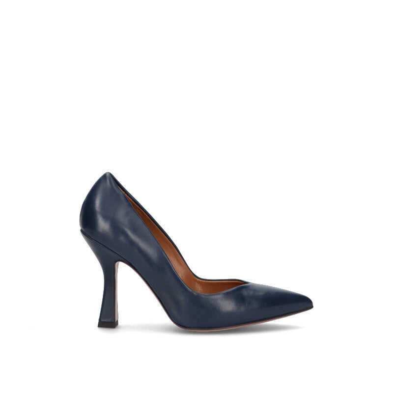 REBECCA VAN DIK Décolleté donna blu in pelle