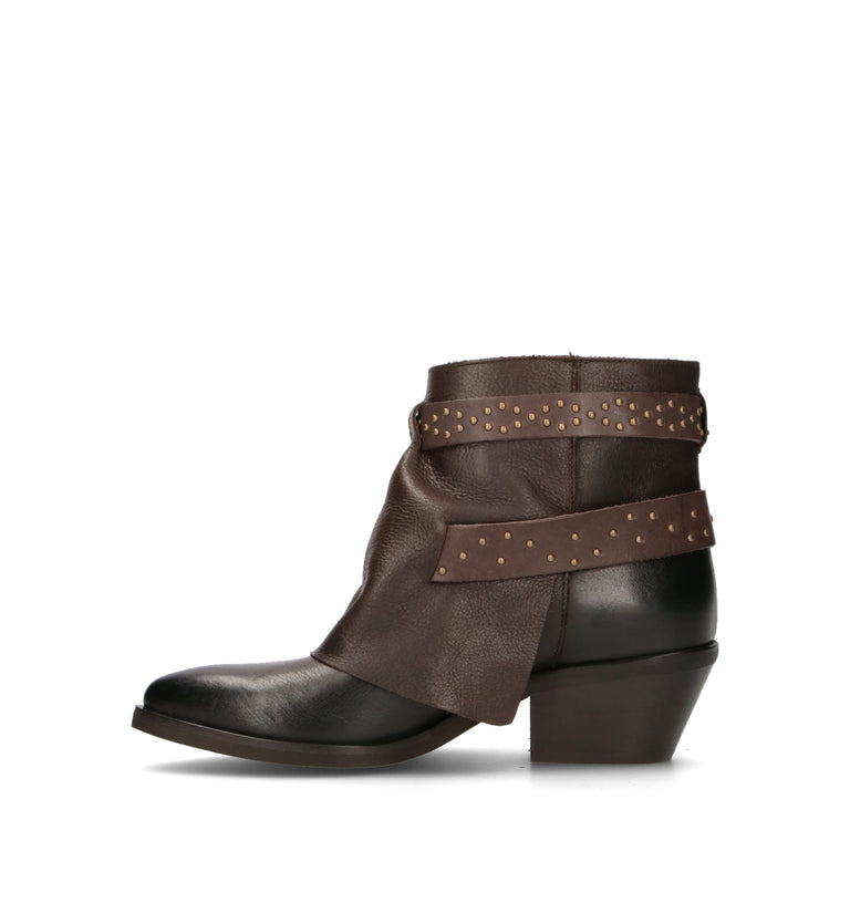REBECCA VAN DIK Tronchetto donna marrone in pelle