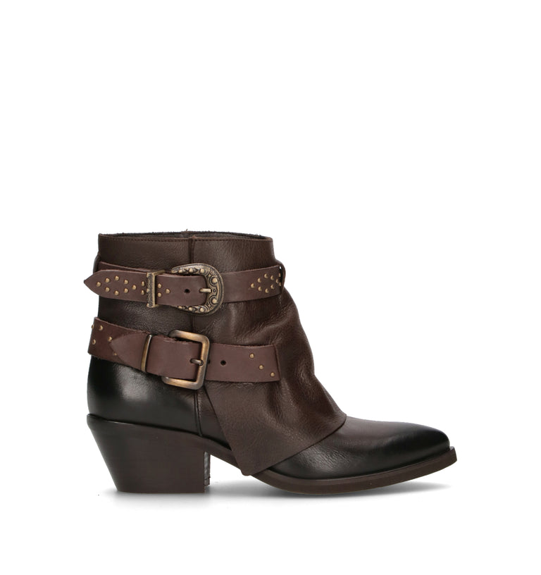 REBECCA VAN DIK Tronchetto donna marrone in pelle