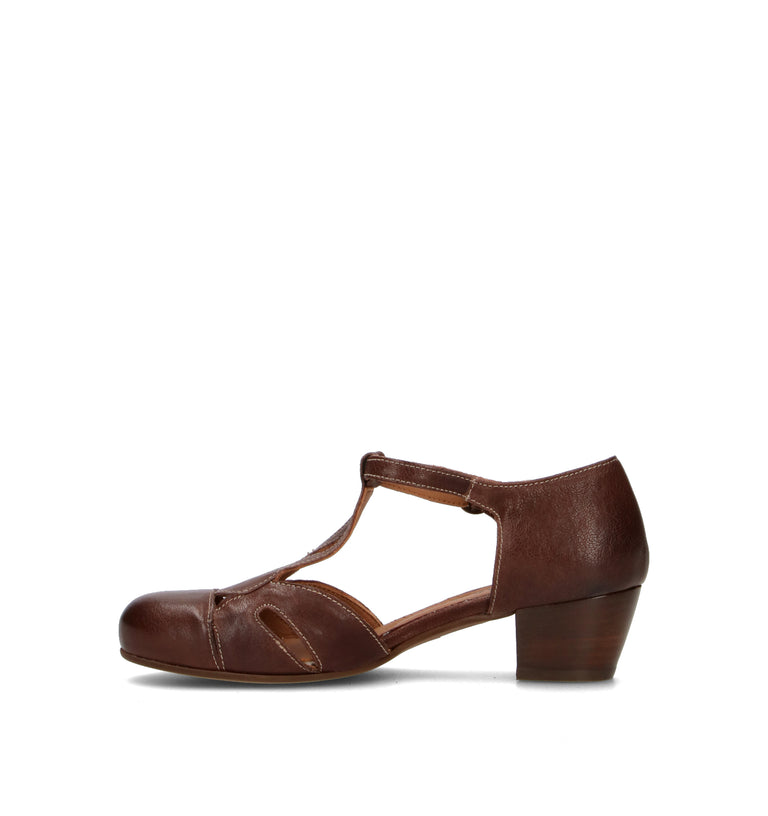 REBECCA VAN DIK Décolleté donna cacao in pelle