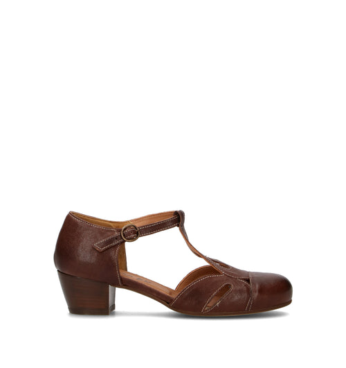 REBECCA VAN DIK Décolleté donna cacao in pelle