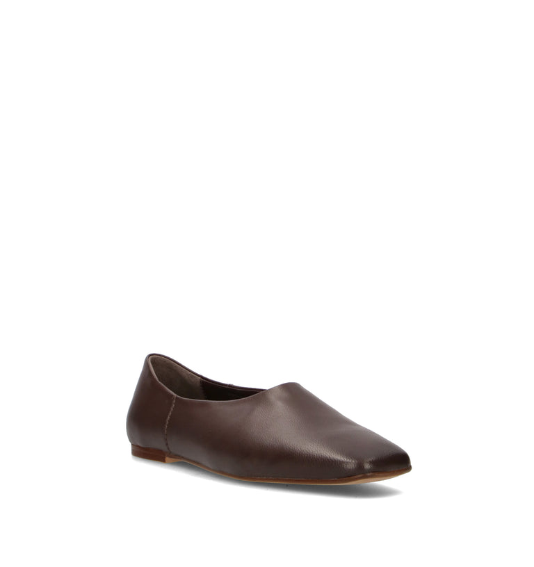 REBECCA VAN DIK Ballerina donna marrone in pelle