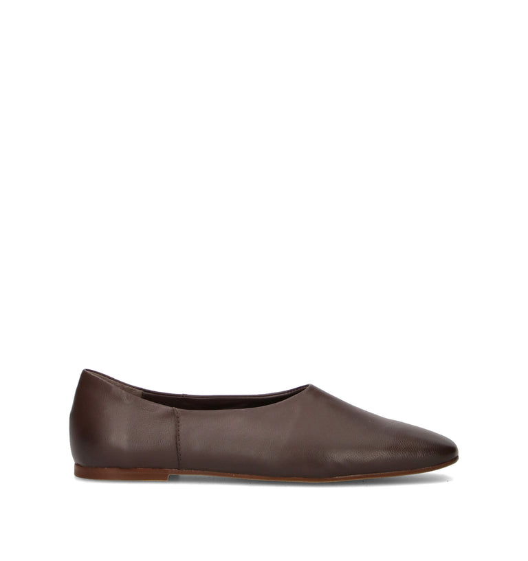 REBECCA VAN DIK Ballerina donna marrone in pelle