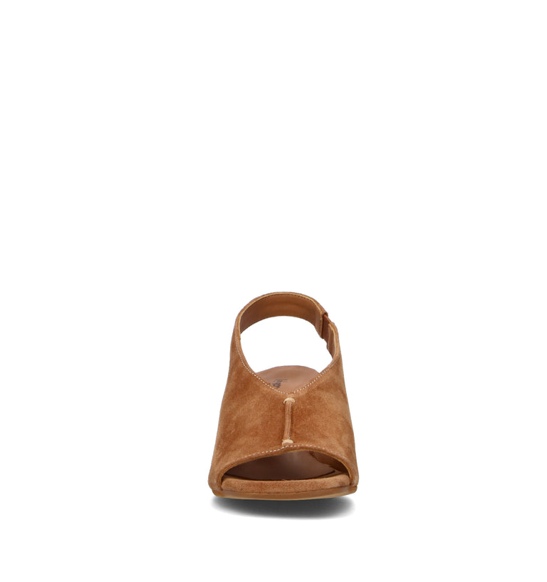 REBECCA VAN DIK Sandalo donna marrone in suede