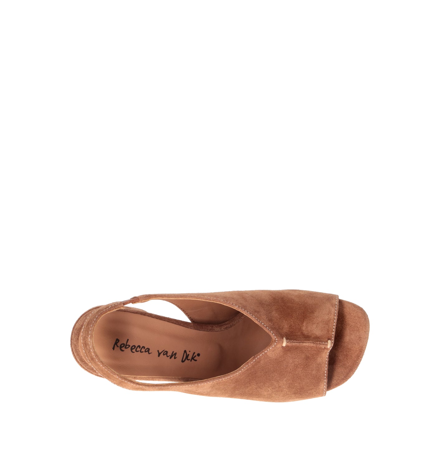 REBECCA VAN DIK Sandalo donna marrone in suede