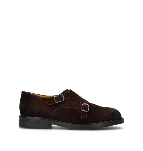 REBECCA VAN DIK Stringata donna marrone in suede
