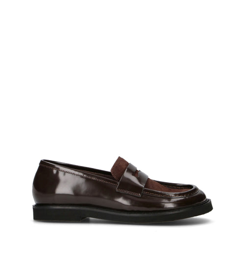 REBECCA VAN DIK Mocassino donna marrone in pelle