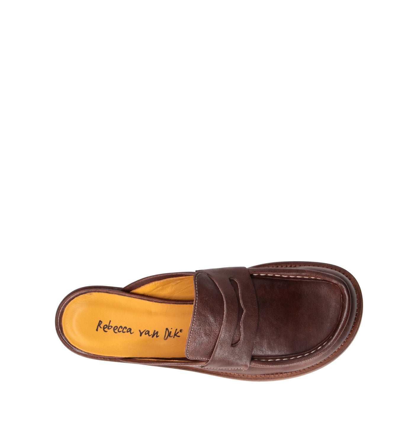 REBECCA VAN DIK Sabot donna cacao in pelle