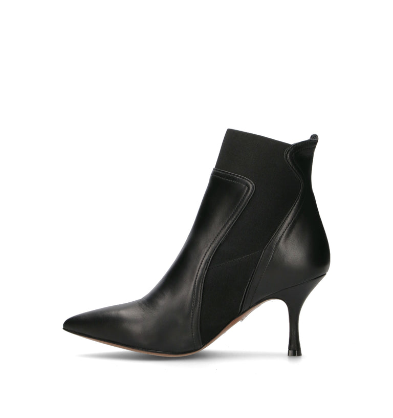 REBECCA VAN DIK Tronchetto donna nero in pelle