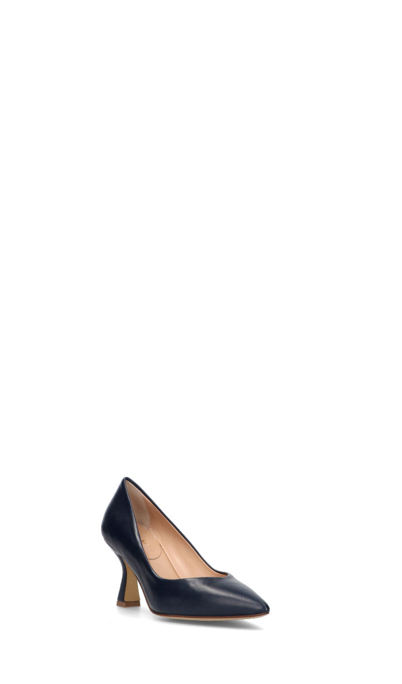 REBECCA VAN DIK Décolleté donna blu in pelle