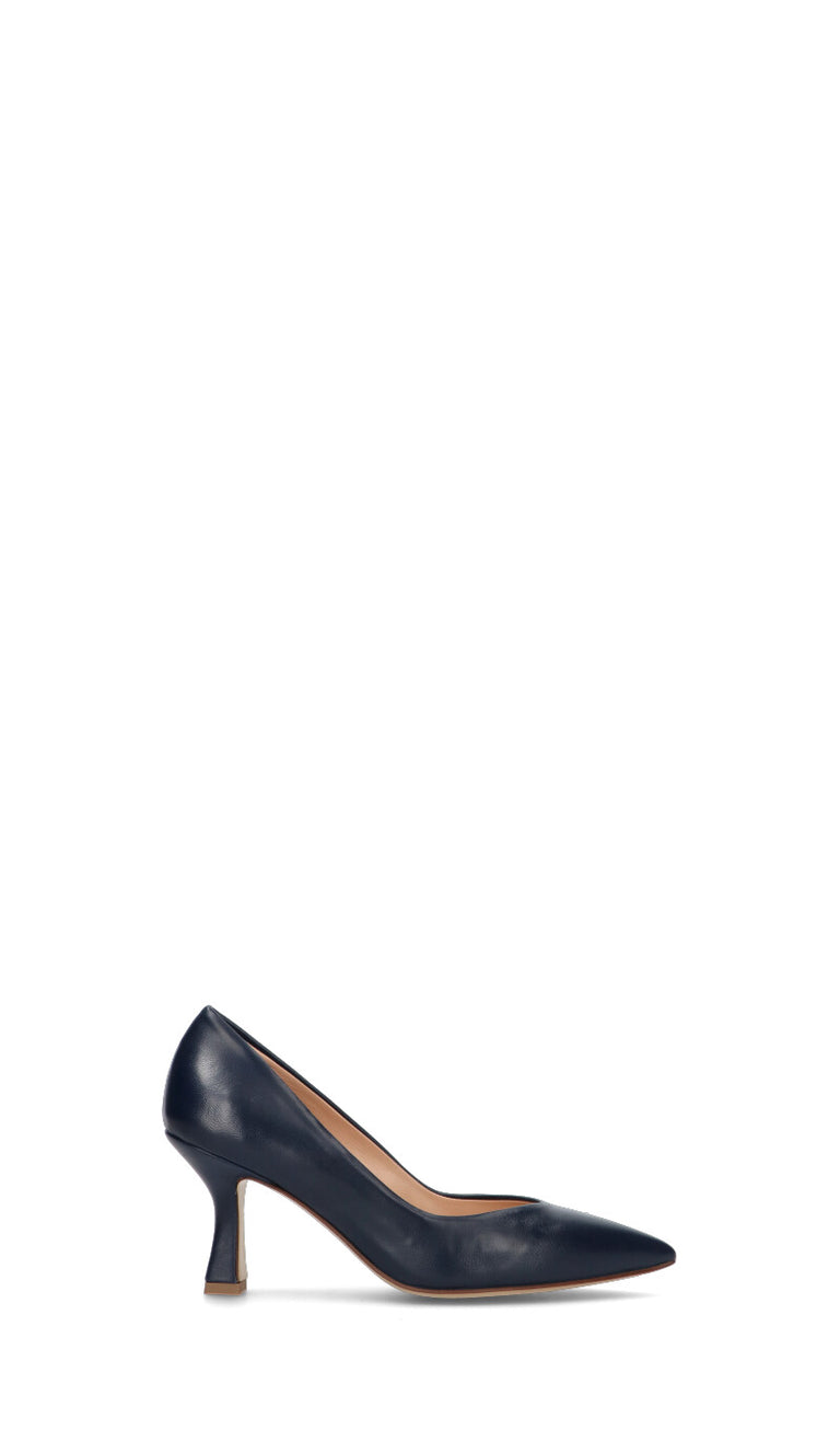 REBECCA VAN DIK Décolleté donna blu in pelle