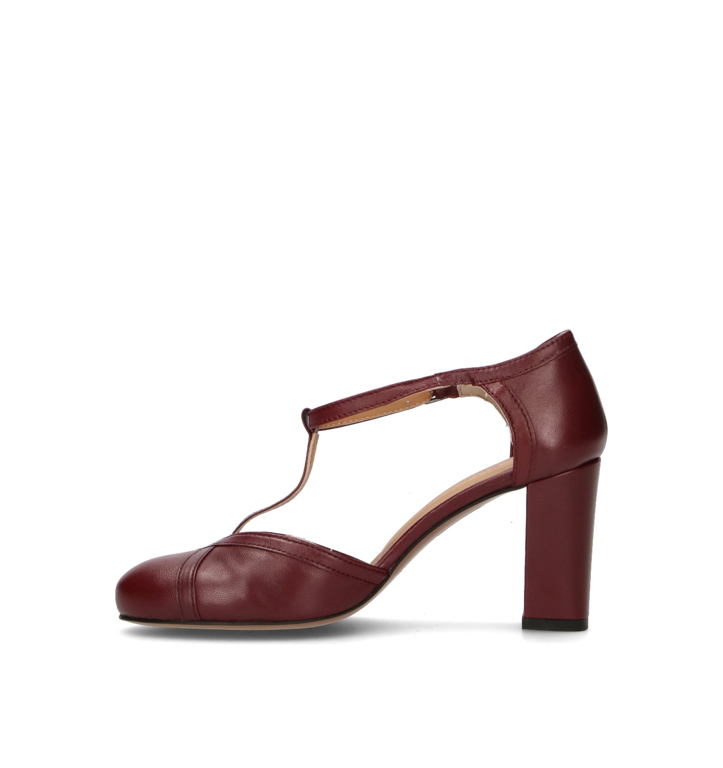 REBECCA VAN DIK Décolleté donna bordeaux in pelle