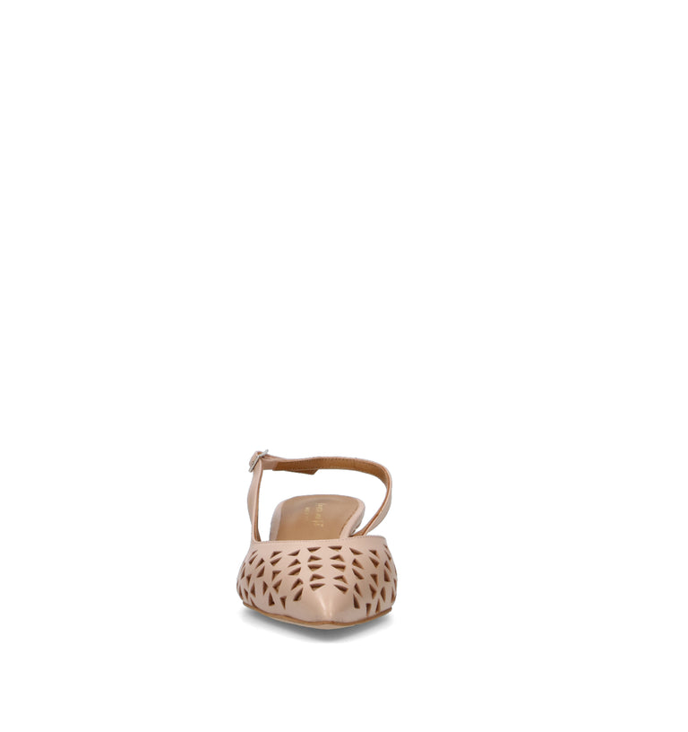 REBECCA VAN DIK Slingback donna nude in pelle