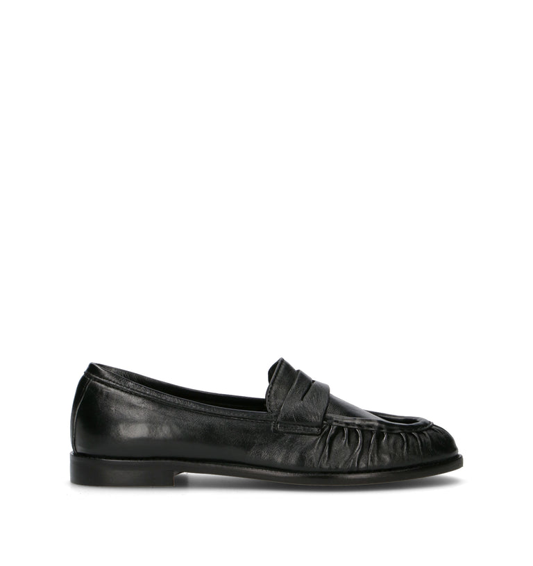 REBECCA VAN DIK Mocassino donna nero in pelle