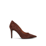 REBECCA VAN DIK Décolleté donna marrone in suede