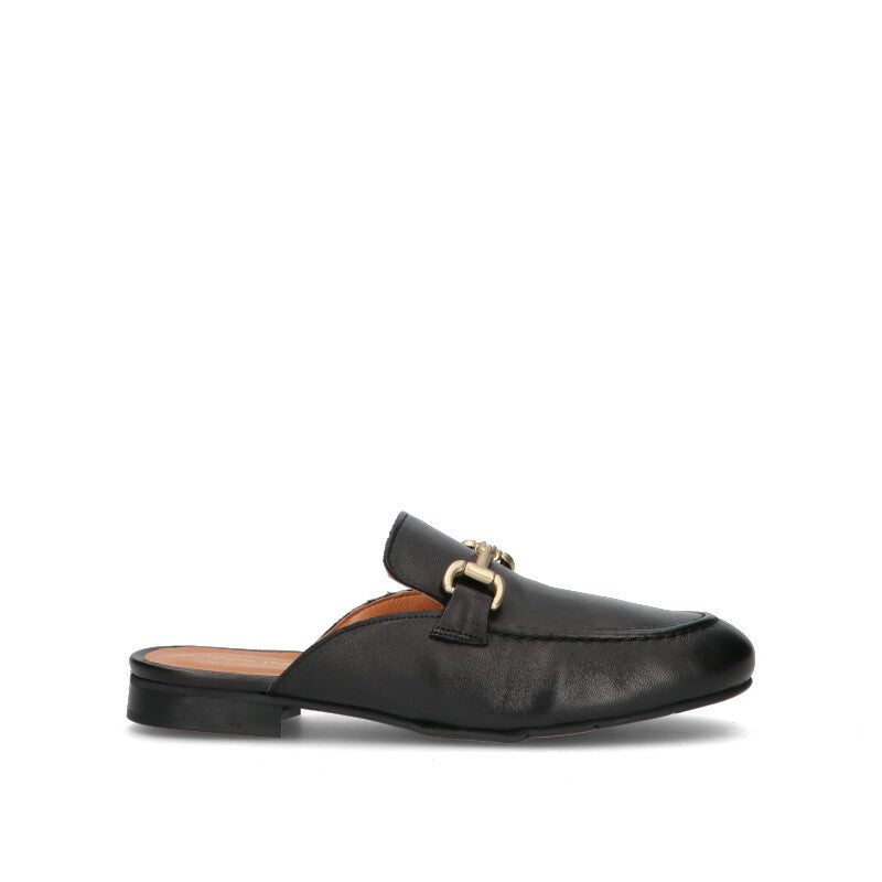 REBECCA VAN DIK Sabot donna nero in pelle