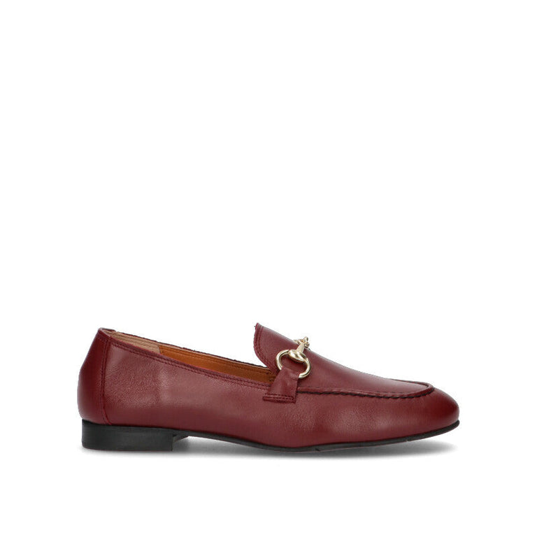 REBECCA VAN DIK Mocassino donna bordeaux in pelle