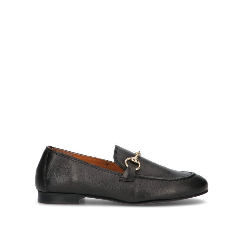 REBECCA VAN DIK Mocassino donna nero in pelle
