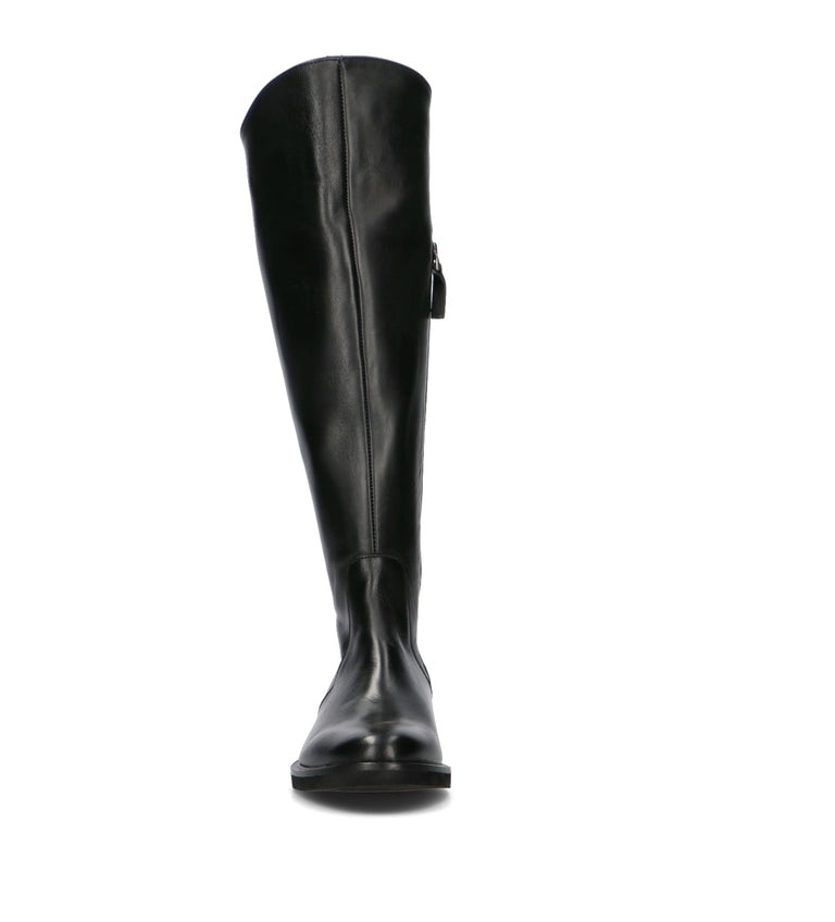 REBECCA VAN DIK Stivale donna nero in pelle