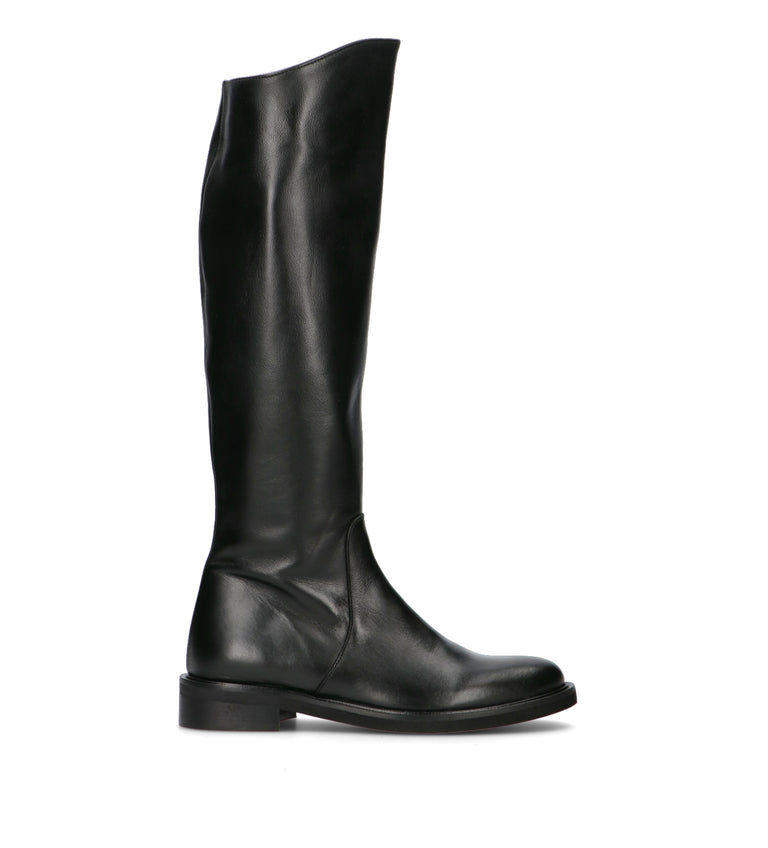 REBECCA VAN DIK Stivale donna nero in pelle