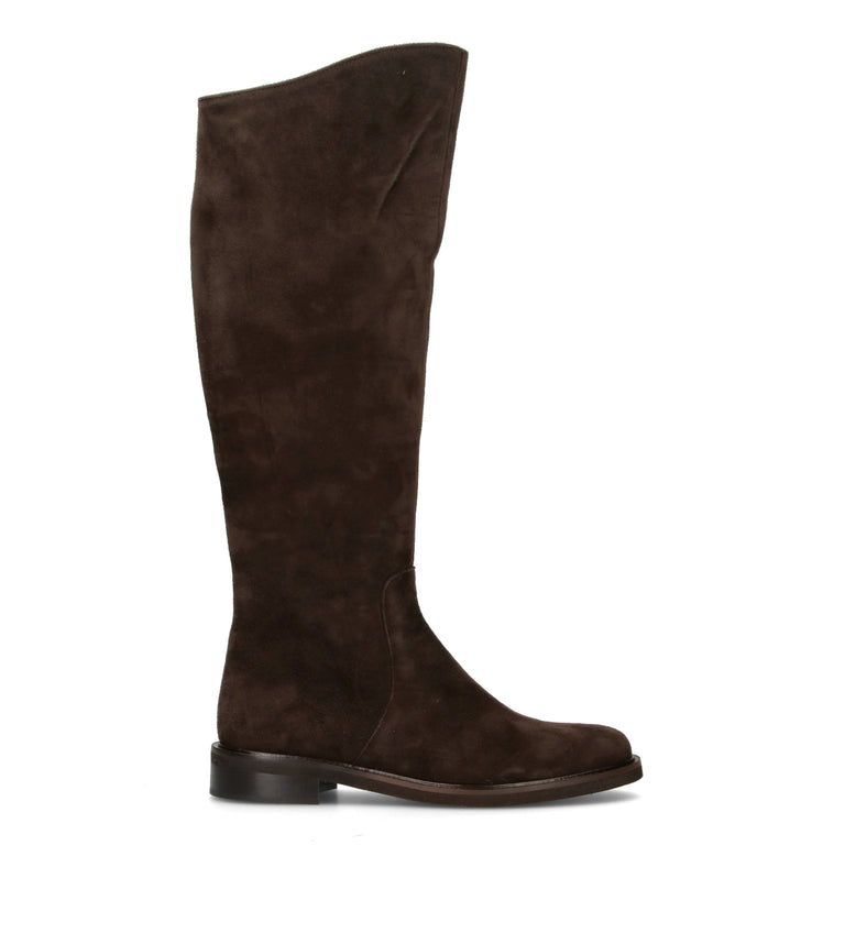REBECCA VAN DIK Stivale donna testa di moro in suede