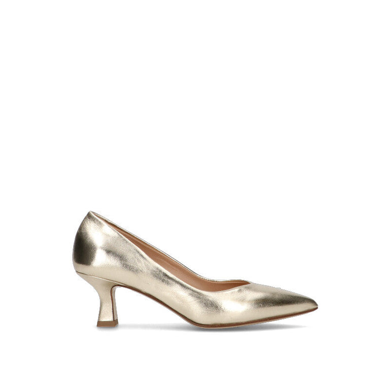 REBECCA VAN DIK Décolleté donna platino in pelle