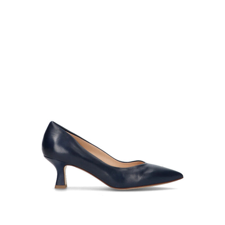 REBECCA VAN DIK Décolleté donna blu in pelle