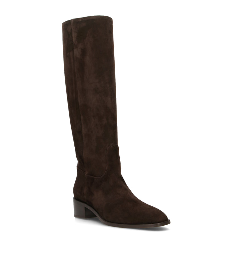 REBECCA VAN DIK Stivale donna testa di moro in suede