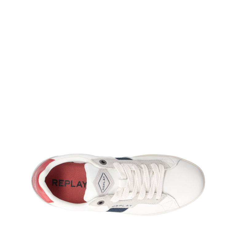 REPLAY Sneaker uomo bianca in pelle