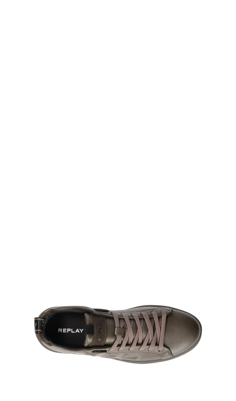REPLAY Sneaker uomo verde militare in pelle