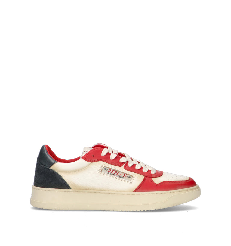 REPLAY Sneaker uomo panna/rossa
