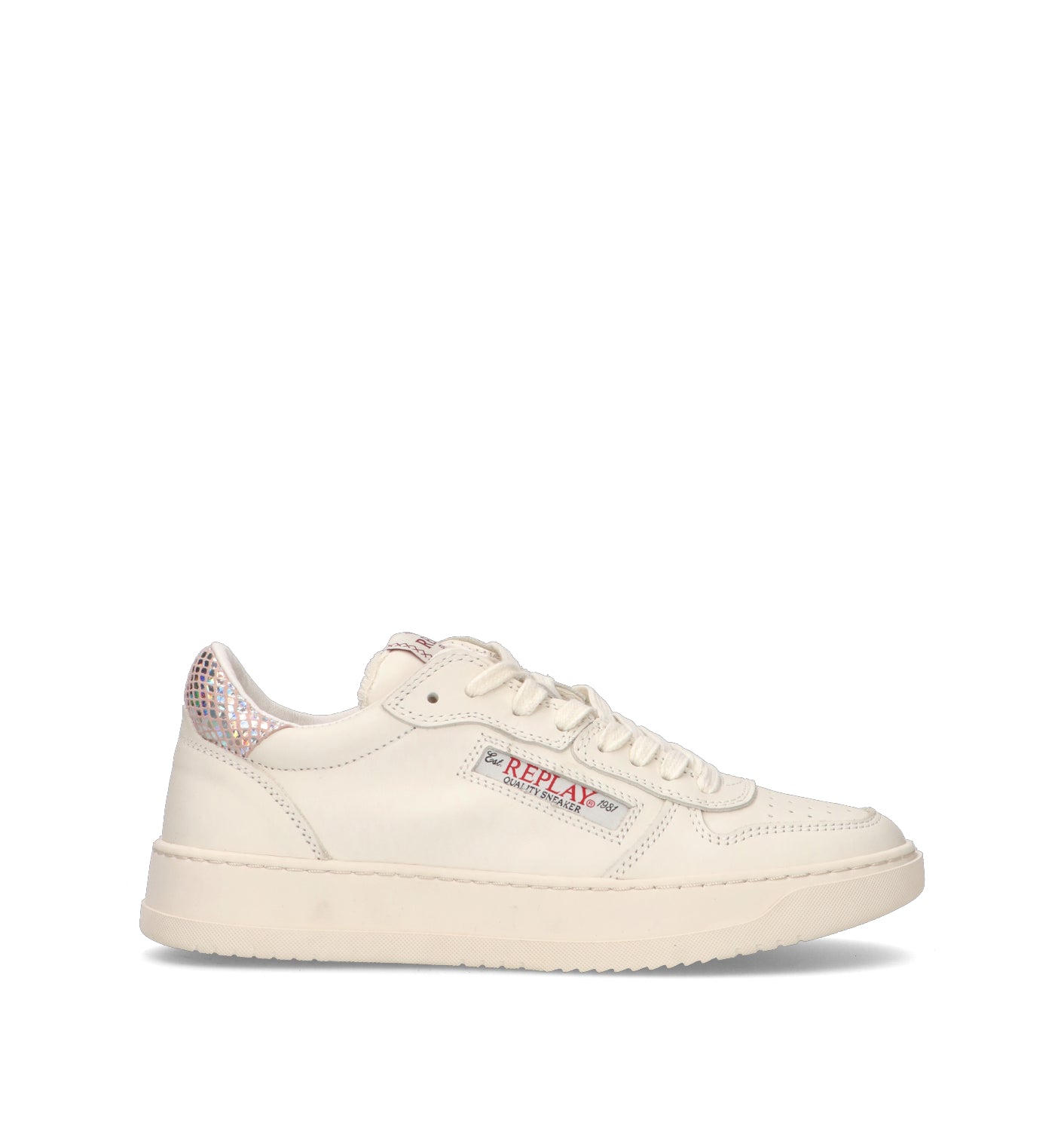 REPLAY Sneaker donna panna in pelle