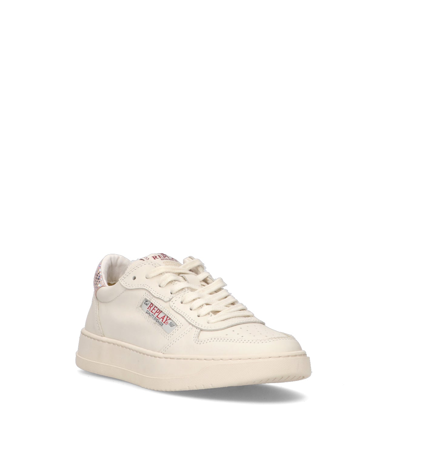 REPLAY Sneaker donna panna in pelle