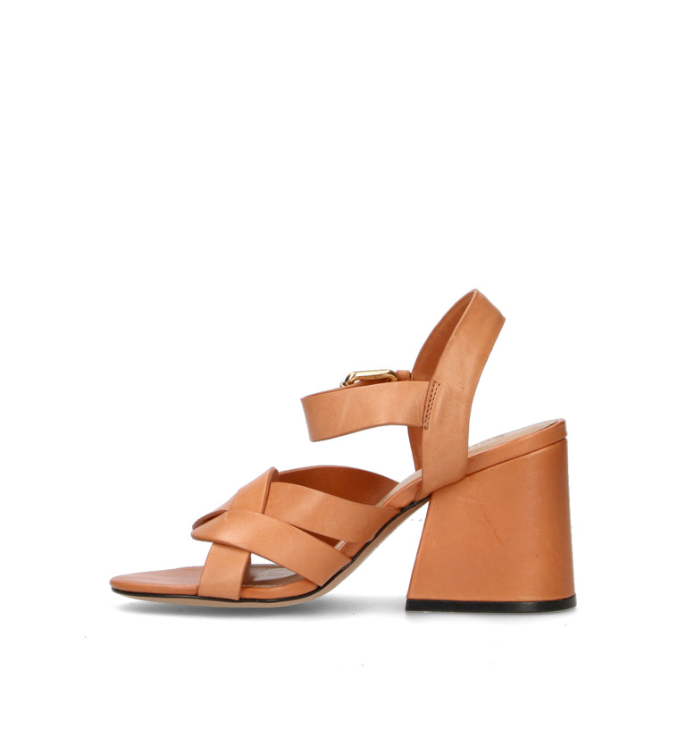 SCHUTZ Sandalo donna marrone in pelle