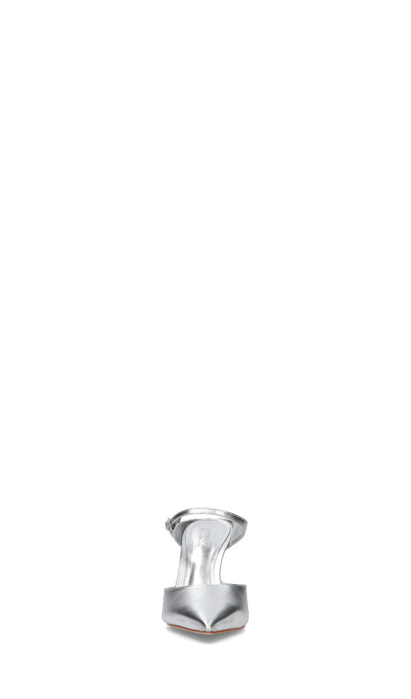 SCHUTZ Slingback donna argento in pelle