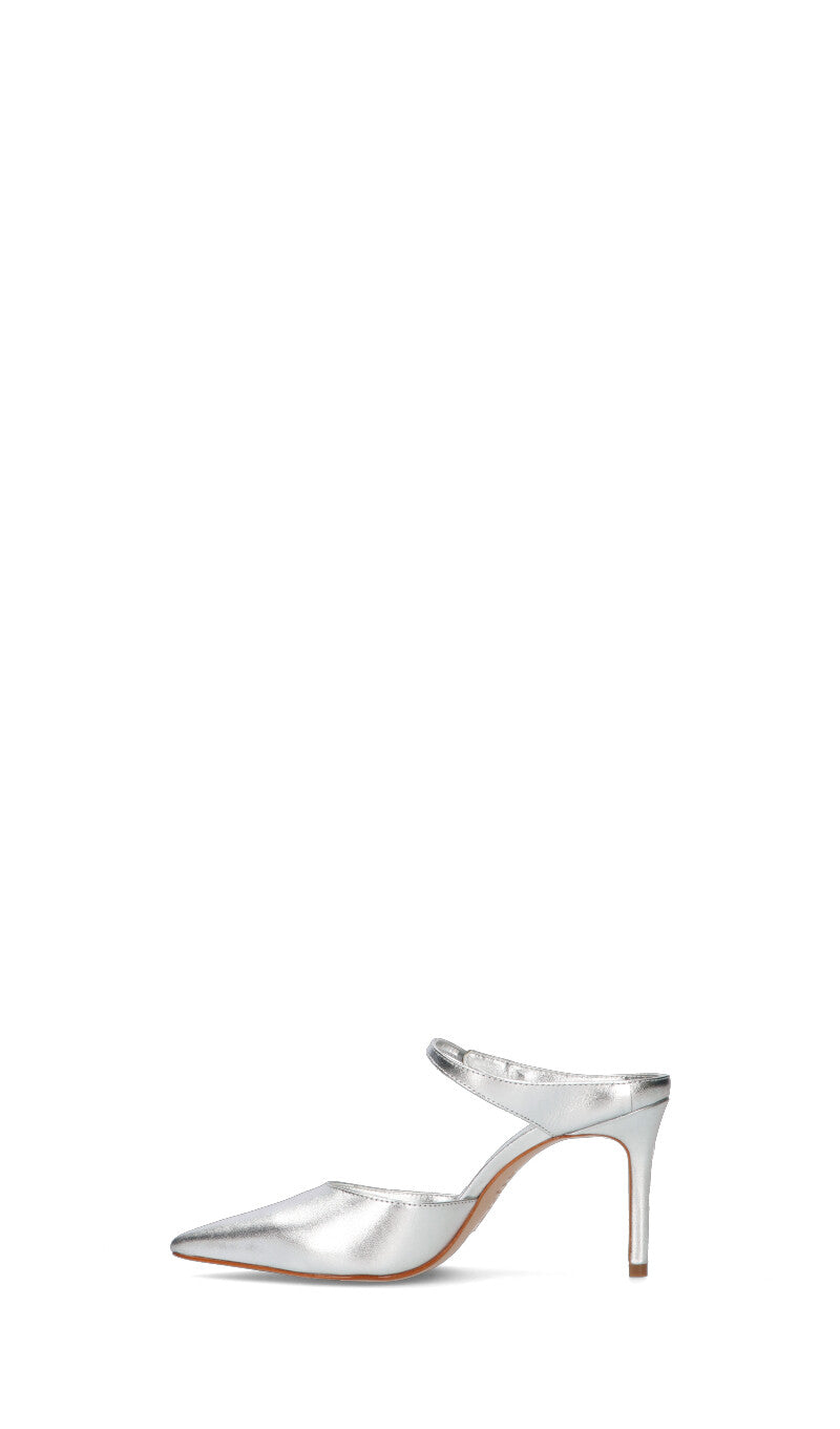SCHUTZ Slingback donna argento in pelle
