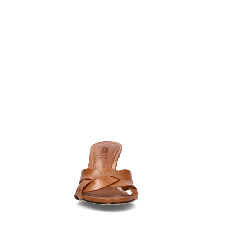 SCHUTZ Sandalo donna marrone in pelle