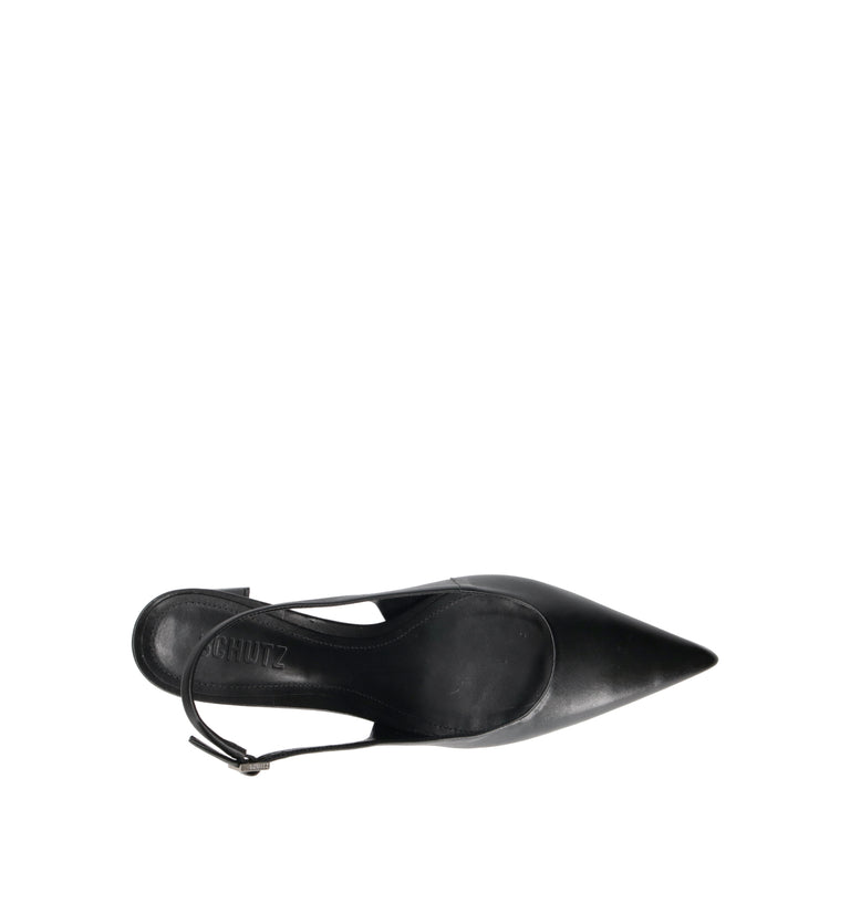 SCHUTZ Slingback donna nera in pelle