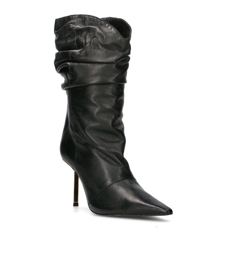 SCHUTZ Stivale donna nero in pelle